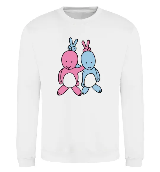 Свитшот PASTEL RABBITS Белый фото