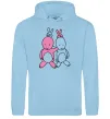 Мужская толстовка (худи) PASTEL RABBITS Голубой фото