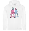 Женская толстовка (худи) PASTEL RABBITS Белый фото