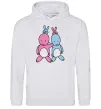 Женская толстовка (худи) PASTEL RABBITS Серый меланж фото