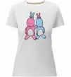 Женская премиум футболка PASTEL RABBITS Белый фото