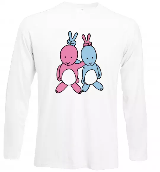 Лонгслив PASTEL RABBITS Белый фото