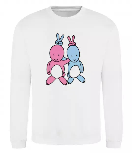 Свитшот PASTEL RABBITS Белый фото