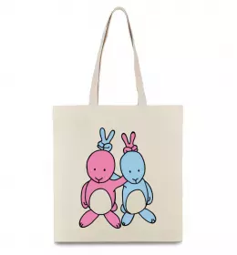 Эко-сумка PASTEL RABBITS Бежевый фото