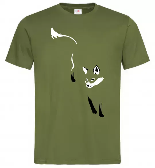 Мужская футболка Лисиця Оливковый фото