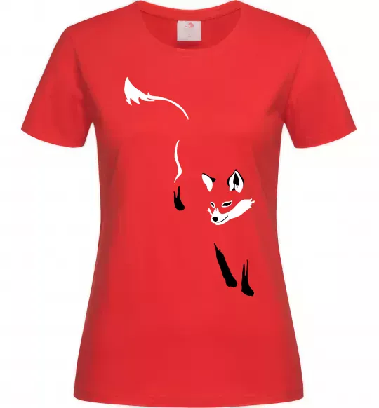 Жіноча футболка Лисиця Червоний фото