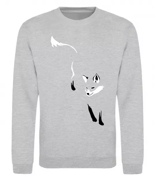 Світшот Лисиця Сірий меланж фото