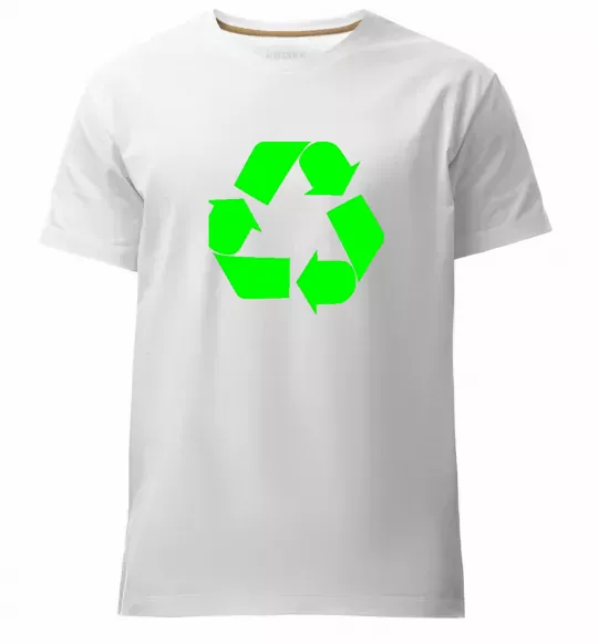 Чоловіча преміум футболка RECYCLING Eco brand Білий фото