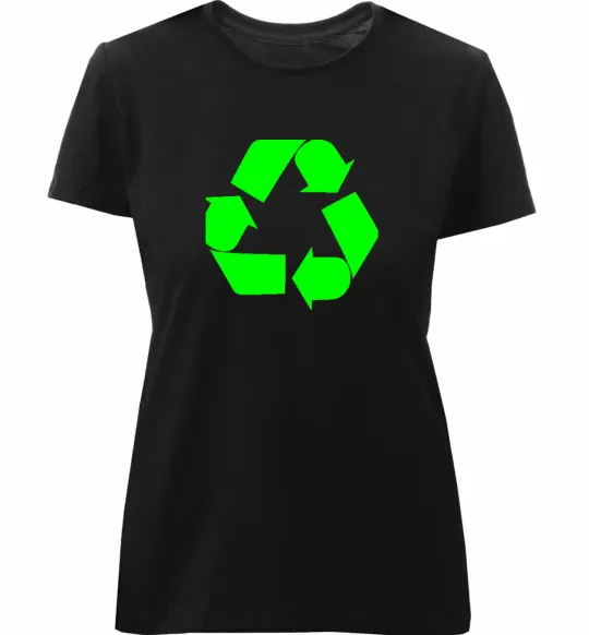 Женская премиум футболка RECYCLING Eco brand Черный фото