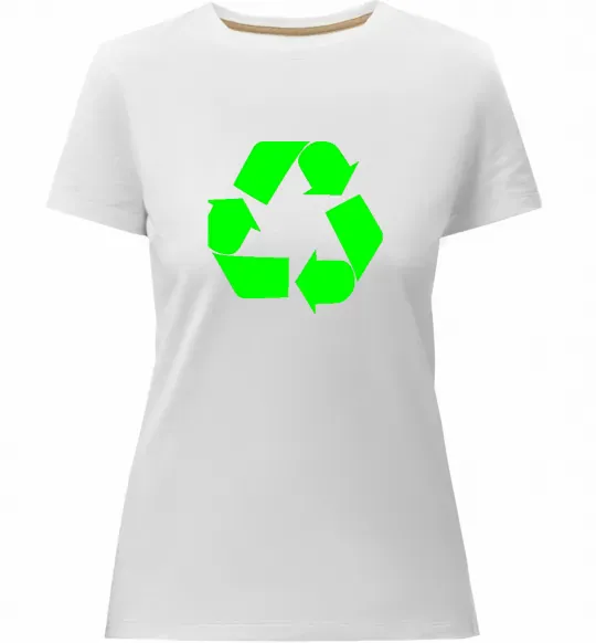 Женская премиум футболка RECYCLING Eco brand Белый фото