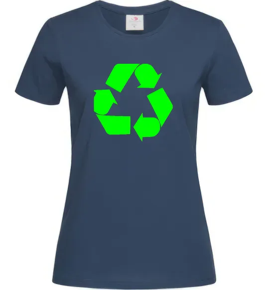 Жіноча футболка RECYCLING Eco brand Темно-синій фото