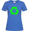Жіноча футболка RECYCLING Eco brand Яскраво-синій фото