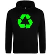 Мужская толстовка (худи) RECYCLING Eco brand Черный Мужская толстовка (худи) RECYCLING Eco brand Черный фото