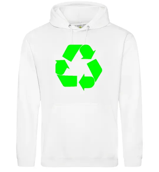 Женская толстовка (худи) RECYCLING Eco brand Белый фото