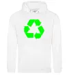 Женская толстовка (худи) RECYCLING Eco brand Белый Женская толстовка (худи) RECYCLING Eco brand Белый фото
