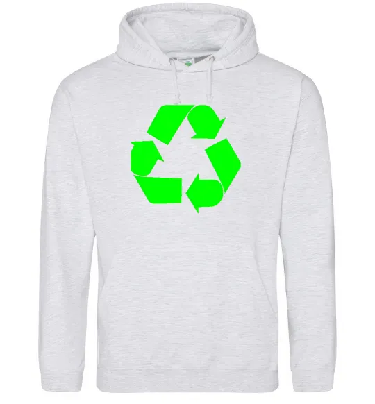 Женская толстовка (худи) RECYCLING Eco brand Серый меланж фото