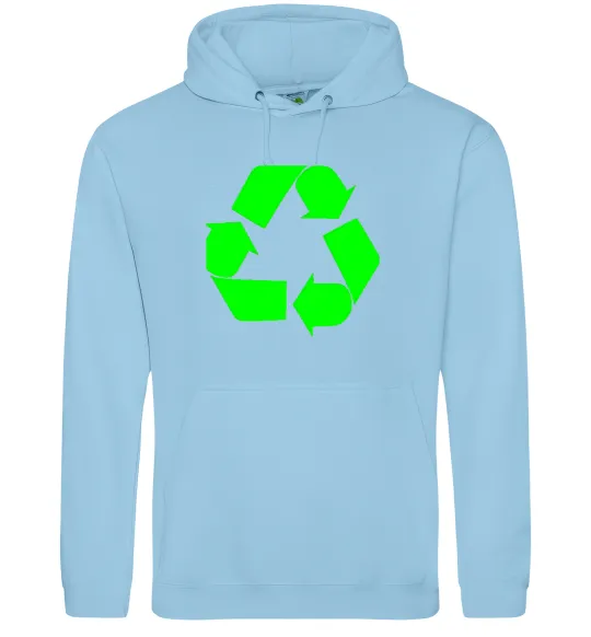 Жіноча толстовка (худі) RECYCLING Eco brand Блакитний фото