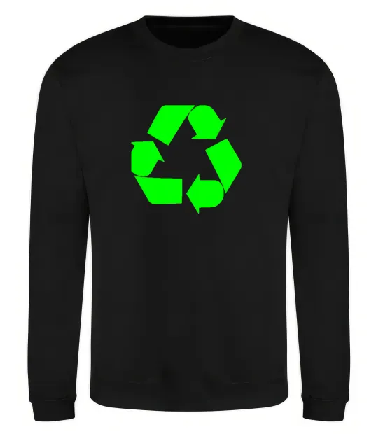 Свитшот RECYCLING Eco brand Черный фото