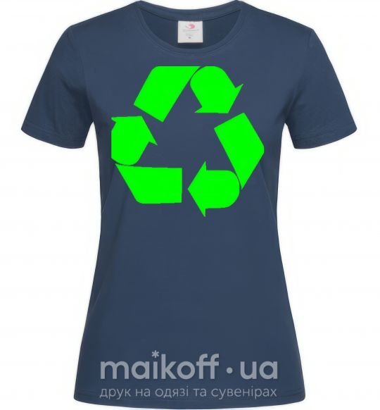 Женская футболка RECYCLING Eco brand Темно-синий фото