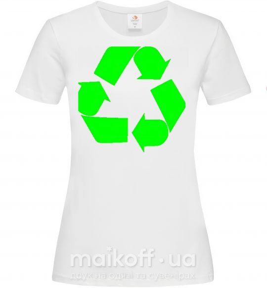 Женская футболка RECYCLING Eco brand Белый фото