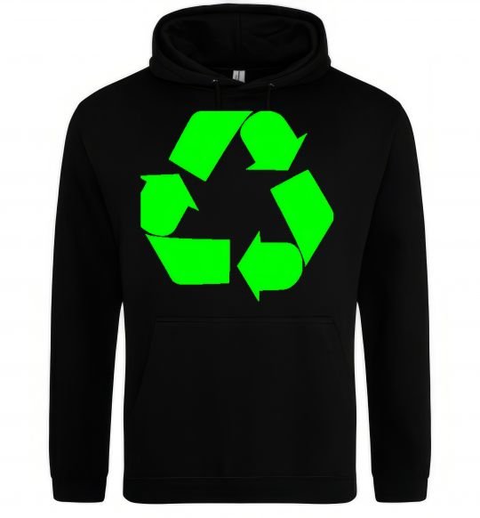 Женская толстовка (худи) RECYCLING Eco brand Черный фото