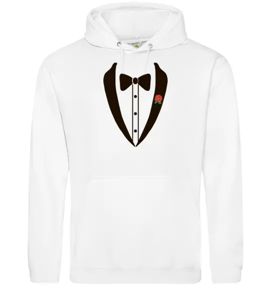 Жіноча толстовка (худі) TIE ROSE Білий фото