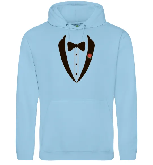 Женская толстовка (худи) TIE ROSE Голубой фото