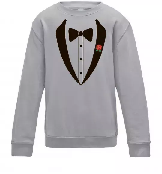 Детский Свитшот TIE ROSE Серый меланж фото