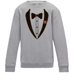 Дитячий світшот TIE ROSE Сірий меланж фото