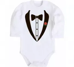 Детский боди TIE ROSE Белый фото