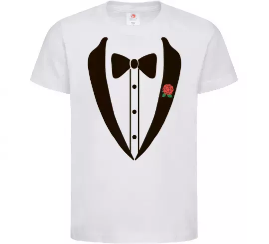 Детская футболка TIE ROSE Белый фото