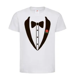 Детская футболка TIE ROSE Белый фото