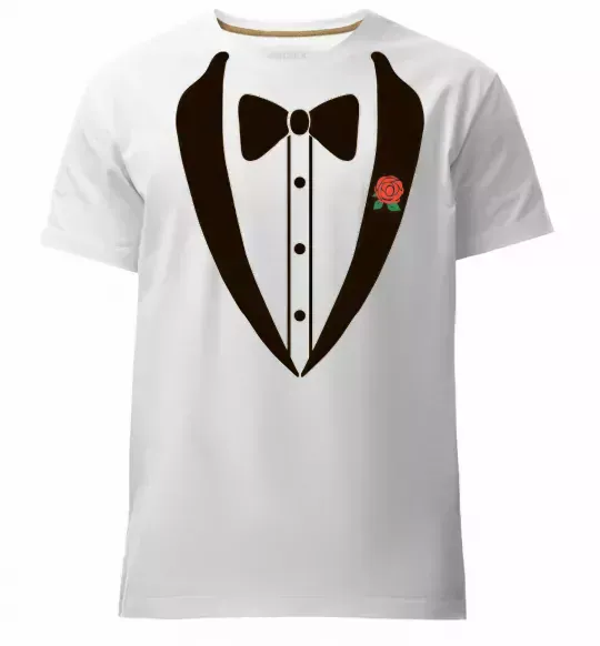 Чоловіча преміум футболка TIE ROSE Білий фото