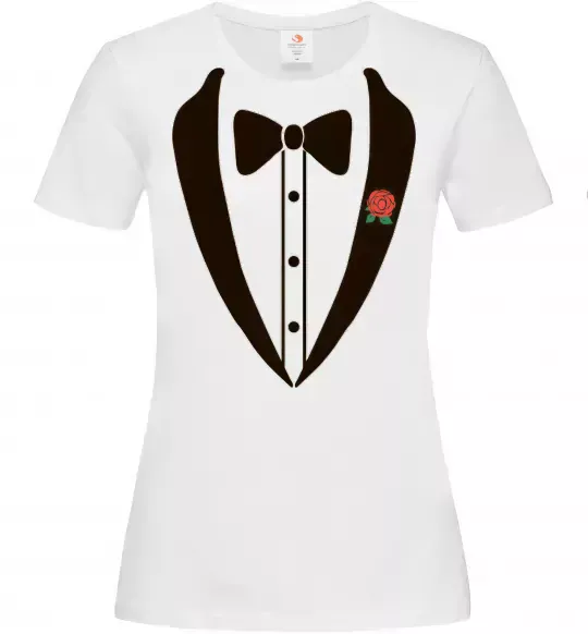 Жіноча футболка TIE ROSE Білий фото