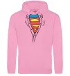 Мужская толстовка (худи) Супермен в рубашці Розовый фото