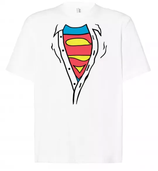 Футболка Оверсайз Супермен в рубашці Белый фото