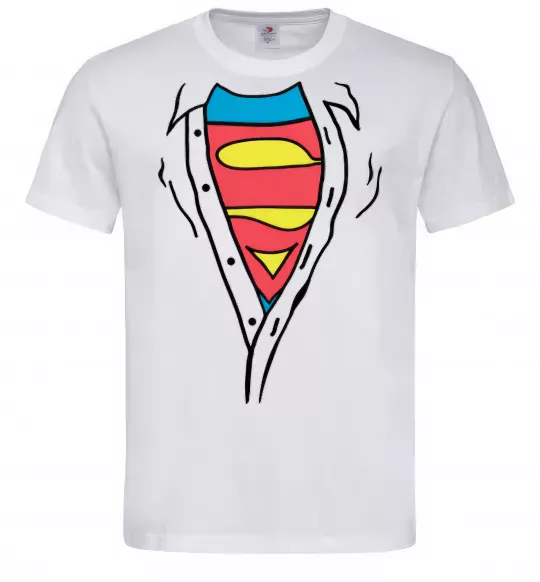 Мужская футболка Супермен в рубашці Белый фото