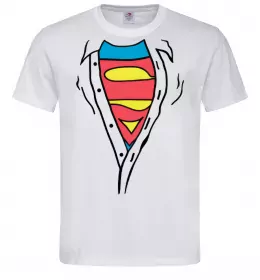 Мужская футболка Супермен в рубашці Белый фото