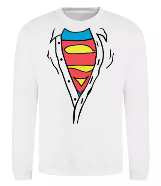 Світшот Супермен в рубашці Білий фото