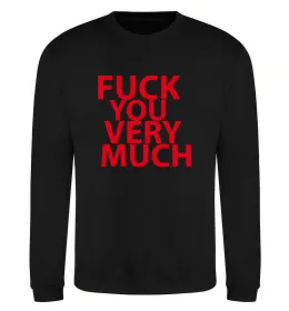 Свитшот FUCK YOU VERY MUCH Черный фото