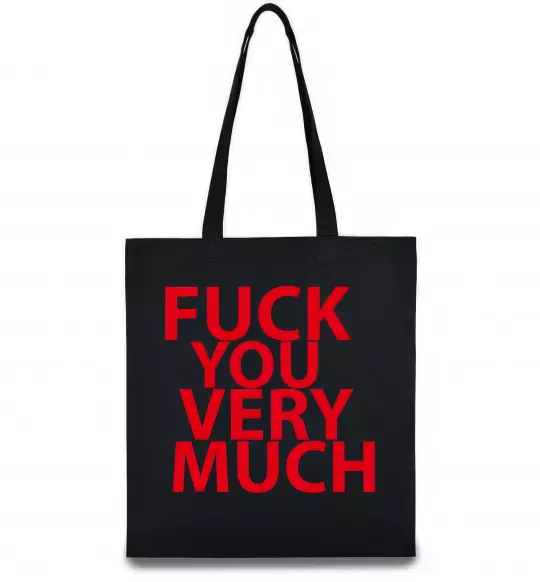 Эко-сумка FUCK YOU VERY MUCH Черный фото