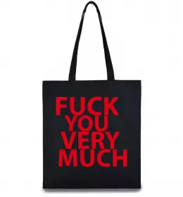 Эко-сумка FUCK YOU VERY MUCH Черный фото