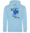 Чоловіча толстовка (худі) Ловись рибка велика і маленька Блакитний фото