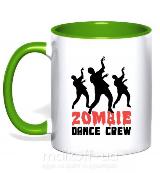 Чашка з кольоровою ручкою ZOMBIE DANCE CREW Зелений фото