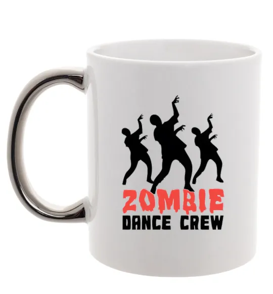 Чашка с цветной ручкой ZOMBIE DANCE CREW Серебро фото