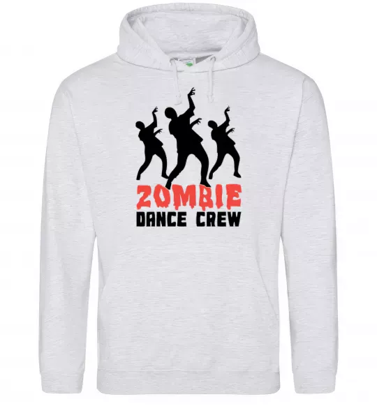 Чоловіча толстовка (худі) ZOMBIE DANCE CREW Сірий меланж фото