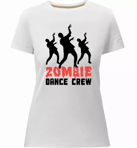Женская премиум футболка ZOMBIE DANCE CREW Белый фото