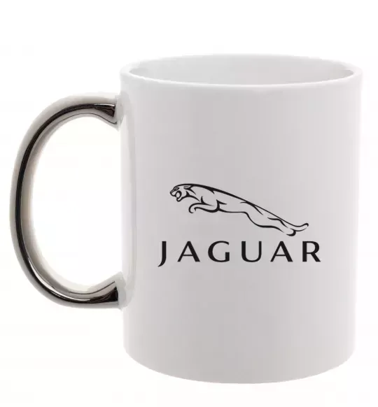 Чашка с цветной ручкой JAGUAR Серебро фото