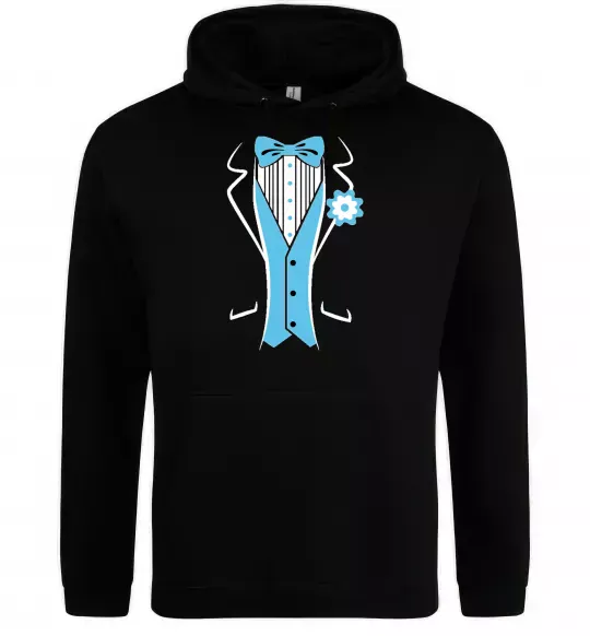 Чоловіча толстовка (худі) BLUE TIE Чорний фото