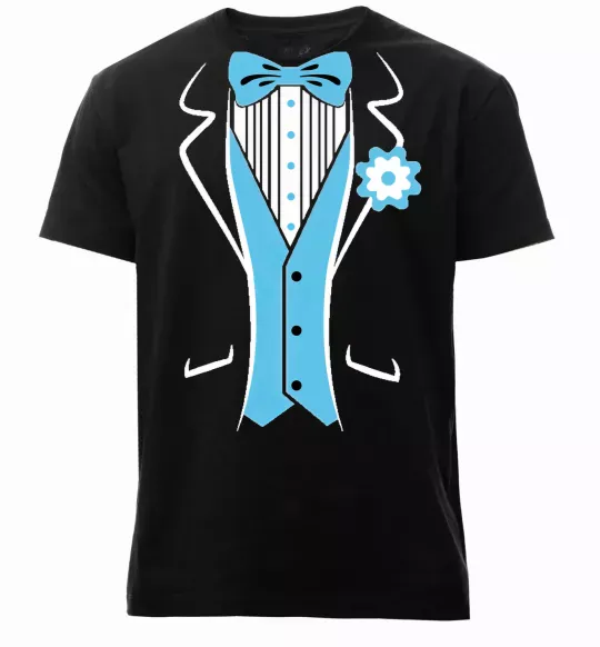 Чоловіча преміум футболка BLUE TIE Чорний фото